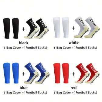 2 件套专业运动装备 - 经典波尔卡圆点运动袜 + 针织压缩小腿套