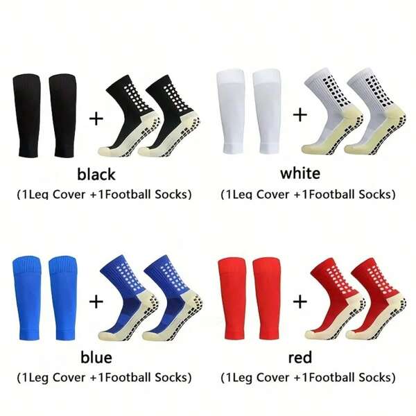2pcs/Set Professional Sports Gear - Classic Polka Dot Sports Socks + Knitted Compression Calf Sleeves
