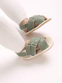 Sandálias de Verão Antideslizantes e Macias para Bebês, Sapatos Pré-Andadores para Bebês