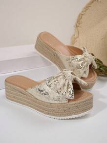 Women's Platform Wedge Sandals, Waterproof High Heeled Summer Slippers, Thick Sole Ladies Sandals, Big Size