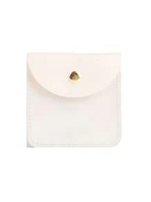 Transparent Single-Sided PU Leather Jewelry Bag For Rings, Pendants, Necklaces, Earrings Storage, Dust Proof Jewelry Pouch Gifts Women Girls