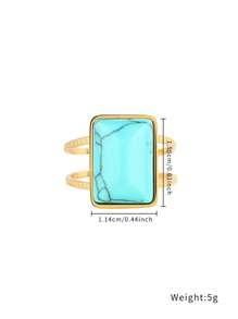 Western Country Turquoise Series Necklace Bracelet Ring Earrings, Bohemian Holiday Style Elegant Fashion Stainless Steel Plating 18K Gold, Party Banquet Gifts, Daily Wear First Choice