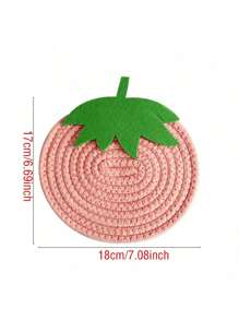 1 pièce de dessous de plat antichaud série de fruits mignons fraise et citrouille, dessous de verre antidérapants et dessous de plat
