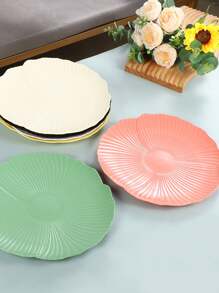Petal-Shaped Serving Platter, Versatile Dish For Steaming Fish, Baking Fish, Steaming Buns, Dumplings, Noodles, Salad Plates For Home Use