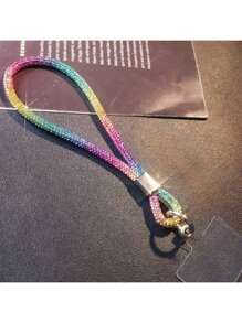 1 pieza Cordón de teléfono de lujo con cristal y strass, correa elegante de pulsera colgante, correa de cuello de teléfono con estilo de pulsera de alta gama para mujeres, obsequio correa de teléfono celular para madre, familia, amigos, cumpleaños, vacaciones