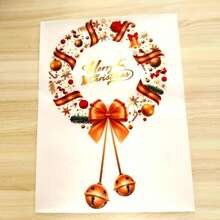 New Merry Christmas Wreath Electrostatic Stickers Window Stickers Cartoon Kids Room Stickers Wall Decoration