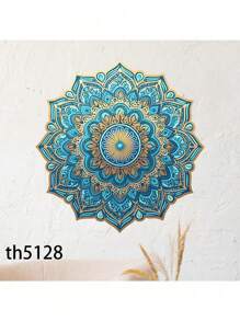 1pc Mandala Flower Wall Decal, PVC Self-Adhesive Kitchen Wall Art Decor Stickers, Home Decor Wall Stickers, For Home Living Room & Bedroom Porch Decor, Stickers,Wall Decal,Vinly Decal For Home Decorations,Spring Decoration Items Refesh Your Home,Rama Decoration Stickers