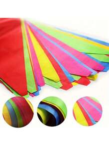 100M Multicolored Triangle Flags Bunting Party Banner Triangle Garland For Wedding Shop Street Decor Garden Decor