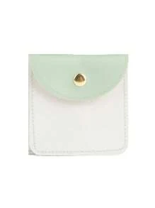 Transparent Single-Sided PU Leather Jewelry Bag For Rings, Pendants, Necklaces, Earrings Storage, Dust Proof Jewelry Pouch Gifts Women Girls