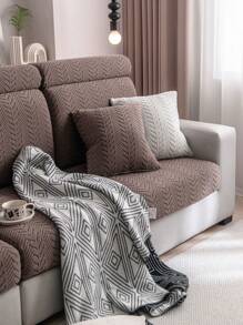 1 tấm bọc ghế sofa Jacquard màu trơn đàn hồi cao, thiết kế hiện đại tối giản, chống trượt mọi mùa, có thể giặt bằng máy, bảo vệ ghế sofa thân thiện với vật nuôi, trang trí phòng khách - Màu nâu - Xem 4