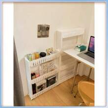 Multifunctional Refrigerator Storage Rack, 1 Count Slim Gap Storage Organizer With Wheels, Kitchen Accessories For Refrigerator, Kitchen Accessories Organizer