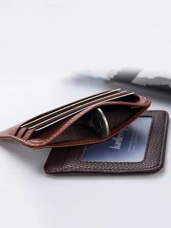 Slim PU Credit With Front Pocket Minimalist Small Pocket Wallet And Women Mini Wallet Card Wallet