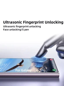 2 piezas Protector de pantalla de vidrio templado con privacidad, compatible con Samsung Galaxy S26, S26+, S25 Ultra, S25+, S24 Ultra, S24+, S23+, S22+, S21+, compatible con identificación de huellas dactilares, también compatible con Samsung Galaxy S26, S25, S24, S23, S22, S21, regalo ideal para cumpleaños, familia y amigos. Protector de pantalla de teléfono, accesorios de teléfono, a prueba de agua, a prueba de golpes, antiarañazos, antihuellas dactilares, cobertura completa. - Negro - Ver 2