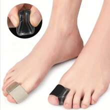 2 piezas de Separador de dedos de silicona, transpirable, suave, antideslizante, color negro, para lavar a mano únicamente, para diversos tipos de calzado