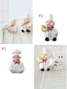 1 Stück süßer Cartoon Stromkabel Stecker Halter - Starke Haftnadeln zum Wandmontieren, dekoratives Badezimmer Accessoire Heim Badezimmer Dekoration Badezimmer Organizer Herbst Dekoration Schulanfang