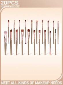 39件/21件/20件/19件/1件化妆刷套装，包含20支化妆刷（遮瑕刷、眼影刷、高光刷、散粉腮红刷、面部修容刷、唇刷），化妆刷套装，化妆刷套装，化妆刷套装，全套化妆刷，化妆刷套装，全套化妆工具，化妆刷套装，化妆刷礼盒套装 - 咖啡棕 - 查看 16