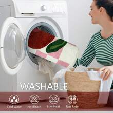 DeramHy home 2025 Neu!DeramHy Home 1 Stück niedlicher Kirsche Badematte für Badezimmer kariert, rutschfest extra weich und flauschig, saugfähig Mikrofaser, lustiges Dusch Dekor (Rosa) Zuhause Badezimmer Deko Badteppich Bodenbelag Outdoor Teppich Türmatte Sommer Badezimmer Accessoires Schulanfang