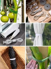 1 pieza Organizador portátil de cables, Amarre de cables, Correa de fijación de plantas, Correa enrollable de doble cara, Adecuado para almacenamiento de cables de datos, almacenamiento de cables, fijación de plantas y almacenamiento de artículos - Multicolor - Ver 8