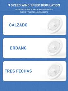 Ceiling Fan Light Fan, Universal E27 Lamp Holder With Remote Control, 3 Speed Gradual Wind Silent Light For Living Room. - White - View 7
