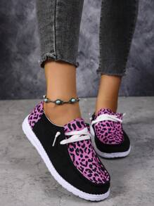 New Lace-Up Plus Size Women Casual Loafers, Breathable Soft Sole Sneakers, Slip-On Slouchy Shoes, Autumn/Spring