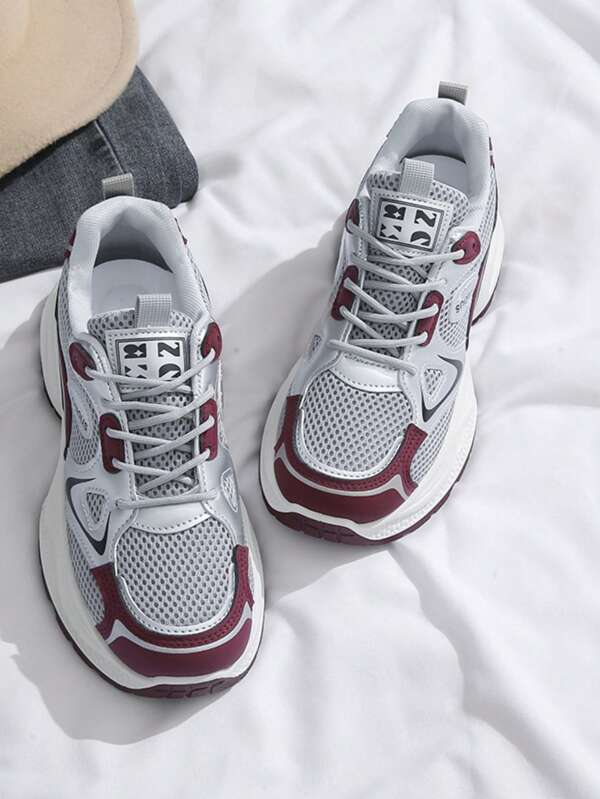 2025 Neue Frühlingsnetz atmungsaktive Plateau-Sneaker Damen Lauf-Freizeitschuhe Größe 36-41