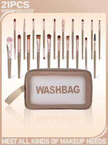 39件/21件/20件/19件/1件化妆刷套装，包含20支化妆刷（遮瑕刷、眼影刷、高光刷、散粉腮红刷、面部修容刷、唇刷），化妆刷套装，化妆刷套装，化妆刷套装，全套化妆刷，化妆刷套装，全套化妆工具，化妆刷套装，化妆刷礼盒套装 - 咖啡棕 - 查看 17