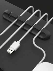 1pc Multifunctionele kabelorganizer met geperforeerde sleuven, desktop USB-datalijnbevestigingshub, houder voor kabelbeheer