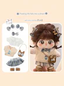 1 Set Of Clothes For 20cm Dolls, Exquisite And Good-Looking, Endowing The Doll With Unique Charm, With Many Choices To Meet Your Needs. (Only The Clothes Are Sold, And The Small Accessories On The Clothes Are Random. Please Be Cautious If You Are Bothered By This!) - Multicolor - View 6