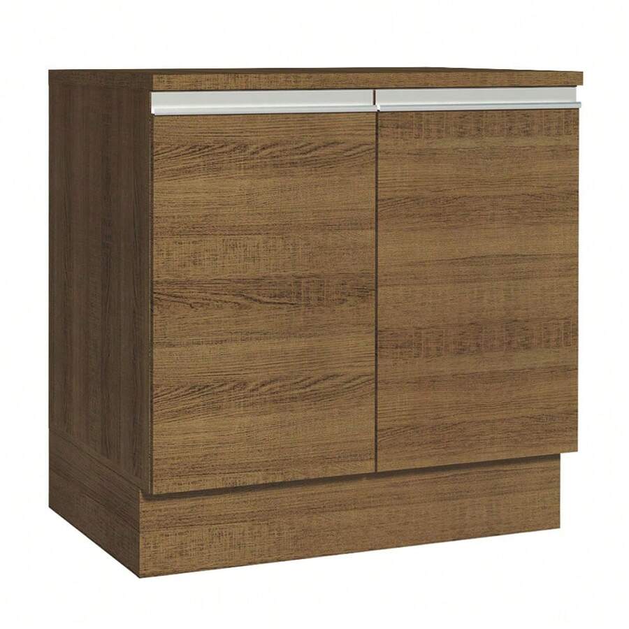 Gabinete Bajo Cocina Madesa Glamy Con 2 Puertas 80cm Rústica - Marrón - Ver 1