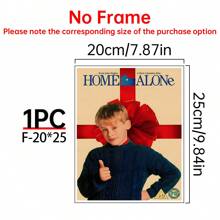 1/6Pcs Home Alone - Movie Posters Wall Arts - 90's Movie Posters - Canvas Wall Decorate - Home Alone Movie Poster For Living Room Bedroom Decor Gifts Birthday Graduation