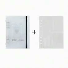 1pc A5 Diy Photo Album Scrapbook Journal Notebook Card Holder, White Cover (Inner Pages Not Included) Back To School - White - View 11