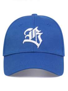 AR 1 buc șapcă de baseball cu broderie gotică pentru bărbați, pălărie ocazională reglabilă cu protecție solară în aer liber, potrivită pentru primăvară, toamnă, călătorii, petrecere pe plajă