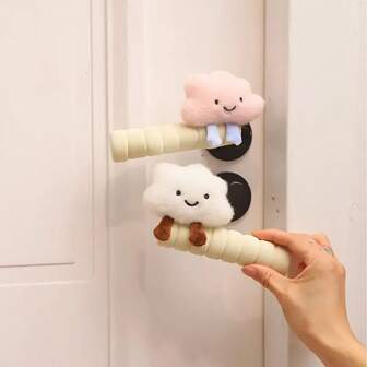 1pc Door Opening Anti-Static Handle Gloves Cute Cloud Door Handle Gloves Anti-Collision And Anti-Collision Bedroom Door Decorative Door Handle Protective Cover - Good-Looking And Practical, Suitable For Gifts