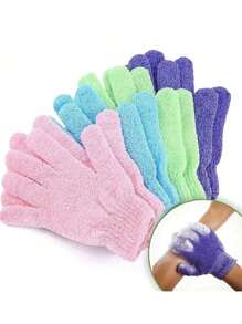 2/4 pezzi Guanti da bagno, Asciugamani da bagno, Guanti esfolianti da bagno, Asciugamani da bagno doppia faccia per massaggio, Spugne per il bagno con gel doccia, Perfetti strumenti per la pulizia del corpo, adatti per uso domestico