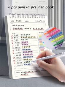 6pcs Vibrant Syringe Highlighters - Smooth Writing, Long-Lasting Ink - Perfect For Students & Professionals - Assorted Bright Colors, Office & School Supplies Set Back To School - Multicolor - View 8