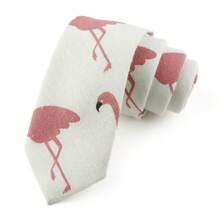 ZONFAZ 1PC Men Fashion Linen Ties Skinny 6cm Necktie Cartoon Animal Pattern Design Wedding Party Clothing Accessories Men Necktie - Multicolor - View 7