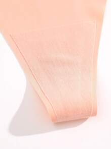 5pcs/Set Solid Color Seamless Low-Waist G-String Panties For Women