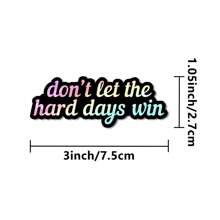 1/2/5pcs Don't Let The Hard Days Win Vinyl Sticker – Cute Pink Feminine Aesthetic For Water Bottles, Journals, And Laptops | Waterproof Sticker, Perfect Gift For Teen Girls & Young Women - Multicolor - View 2