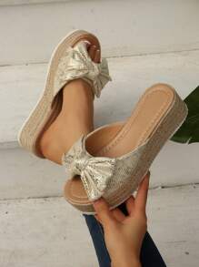 Women's Platform Wedge Sandals, Waterproof High Heeled Summer Slippers, Thick Sole Ladies Sandals, Big Size