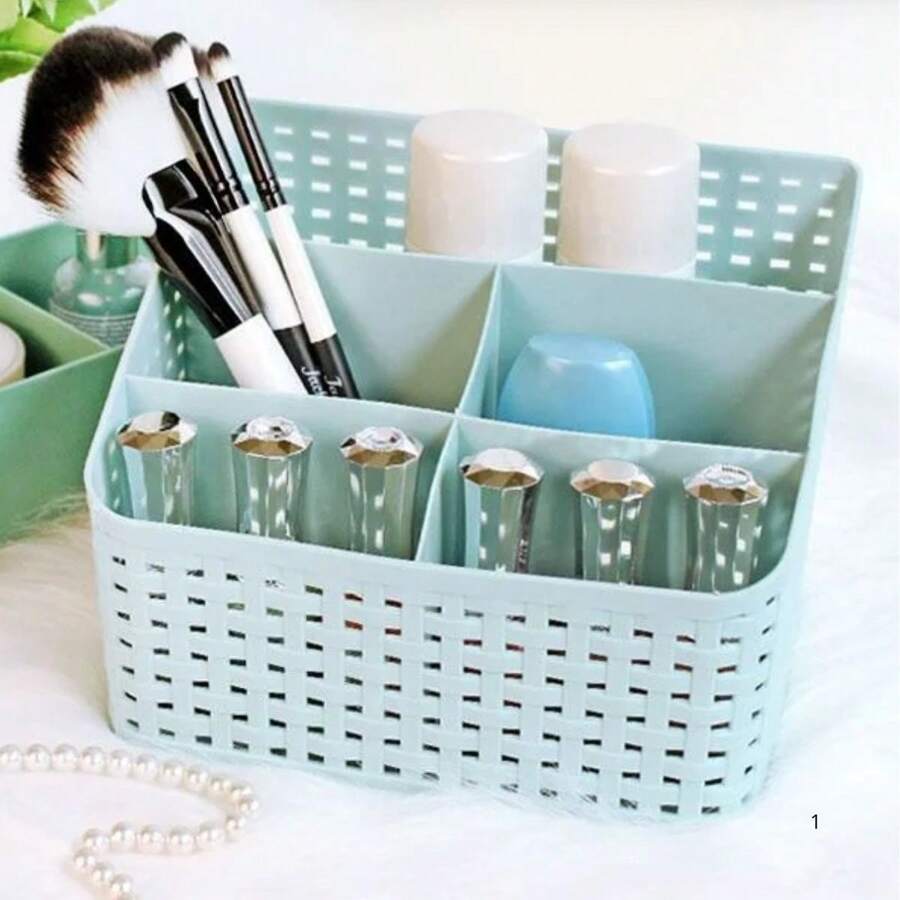Desk Organizer Cosmetics Jewelry Office Brush Holder - 淺藍色 - 查看 1
