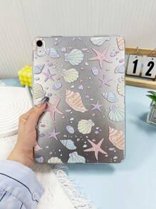 1pc Transparent Flat Shell With Colorful Starfish & Shell Pattern, Lightweight Ultra-Thin Soft Case, Minimalist/Personalized/Funny/Vacation/Summer/Marine Life, TPU Flat Tablet Shell Without Pen Slot, Compatible With IPad Mini1/2/3/Mini4/Mini5/Mini6/Air/Air2/9.7/10.2/10.5/Air4/Air5/10.9/Pro 11"/10th/Air 11-In.(M2)-2024/Pro11-In.(M4)-2024/IPad Air 11-Inch (M3) 2025/IPad (A16) 11 Inch 11th Generation 2025, A7/A8 Series. Product Does Not Include Pen.