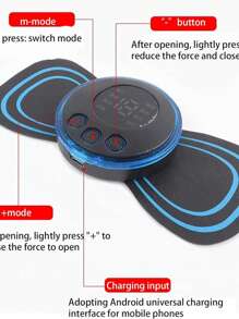 Masajeador de Mariposa eléctrico Mini EMS - Negro - Ver 4