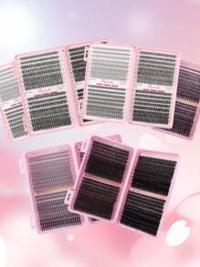 640800PCS D Curl Single Eyelash Bundle Large Capacity 30D+40D+60D+80D 9-16mm DIY Eyelash Bundle Natural Look & Ultra Thick & Slim & Ultra Soft & Ultra Light Reusable Personal Split False Eyelashes Eyelash Extension Kit With Makeup Tools 2 Mascara Brushes For Beginners To Use At Home Or In Everyday Life & Weddings & Dates & Parties & Music Festivals & Halloween & Happy Christmas