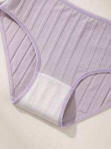 9 Pcs Women's Cotton Panties Sexy Low-Waist Solid Color Briefs Ribbed Comfortable And Breathable Sports Underwear