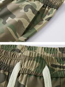 Camouflage Cargo Shorts Men, Lightweight Summer Casual Bermuda Shorts, Sports Shorts - Khaki - View 5