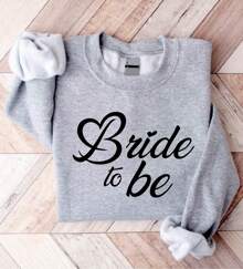 Bride To Be Shirt, Future Mrs Sweatshirt, Bridal Party Hoodie, Gift For Bride, Bachelorette Party T-Shirt, Bride Sweatshirts, Bridal Shower Hoodie, Wedding Party Tee, Proposal Sweater. SD-2317 - 灰色 - 查看 1