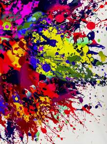 Maglietta a maniche corte da uomo con motivo a macchie di inchiostro, leggera e traspirante, collo a girocollo, stile estivo all'aperto