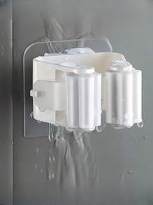 Gancho para trapeador sin rastro ni clavos, puede soportar fácilmente 10 kg, despídase del desorden de los trapeadores, mantenga su hogar limpio y ordenado. Gancho para trapeador de súper succión, firme y que no se cae, fácil de colgar en la pared, mantiene los suministros de limpieza del baño y la cocina en orden. Escoba telescópica multifuncional, adecuada para todo tipo de trapeadores y escobas, se puede instalar incluso en espacios estrechos, pequeño espacio, gran uso. Decoración del hogar y el baño