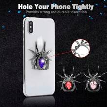 1 Stück kreatives Spinnen-Design glänzender Fingerring Handyhalter, 360° drehbarer polierter Metallgriff Handyring Griff, geeignet für Smartphones, Geschenk zum Geburtstag/Ostern/für Freund/in, kompatibel mit iPhone, Android-Handy, Geschenk für Geburtstag, Familie, Freunde Fingerring Halterung, Handygriff, Handyzubehör