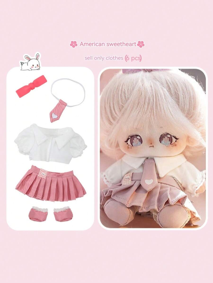 1 Set Of Clothes For 20cm Dolls, Exquisite And Good-Looking, Endowing The Doll With Unique Charm, With Many Choices To Meet Your Needs. (Only The Clothes Are Sold, And The Small Accessories On The Clothes Are Random. Please Be Cautious If You Are Bothered By This!) - Multicolor - View 1